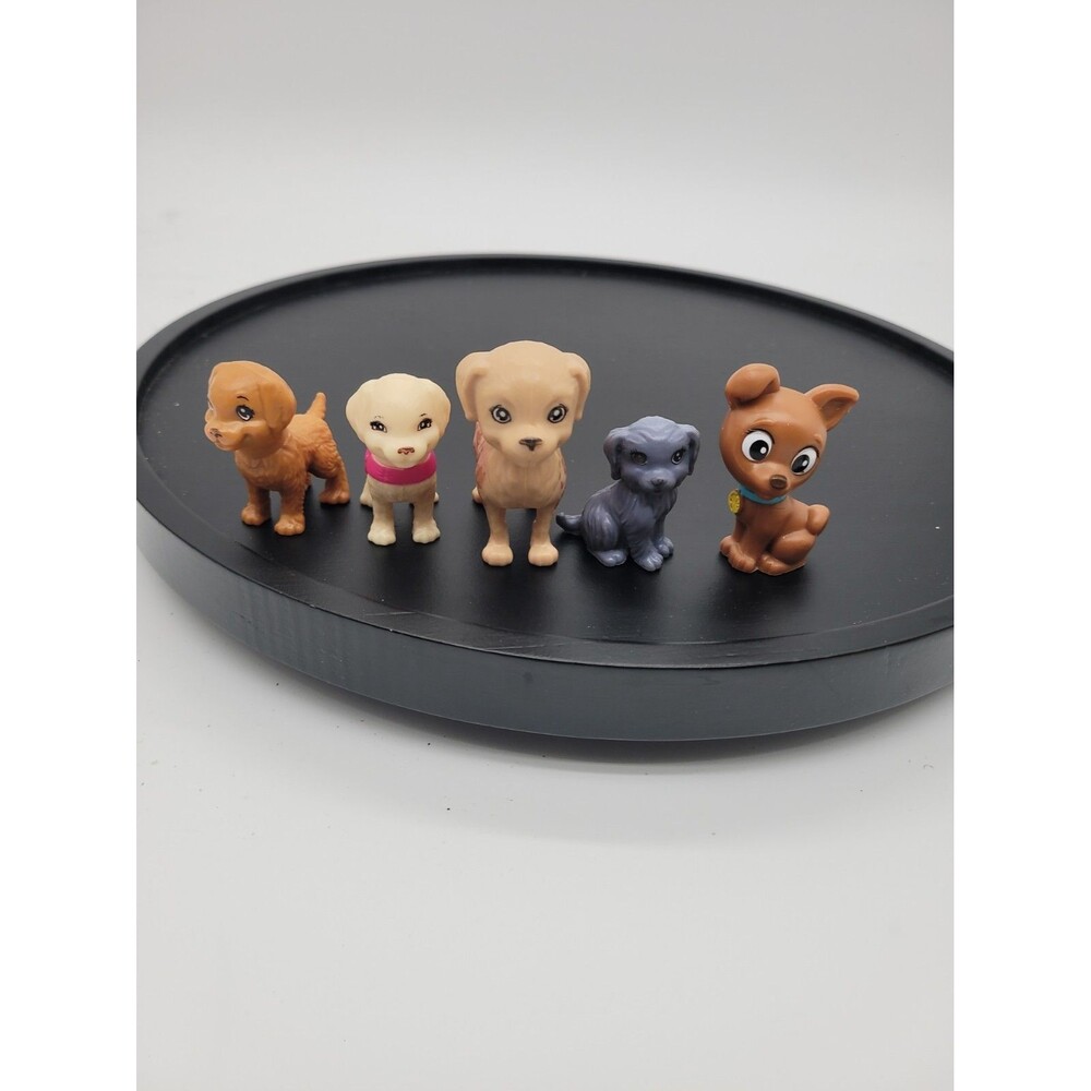 Barbie Doll Lot Of 5 Dogs Pets Animals Puppies Dog Baby Mini Animal Toy
